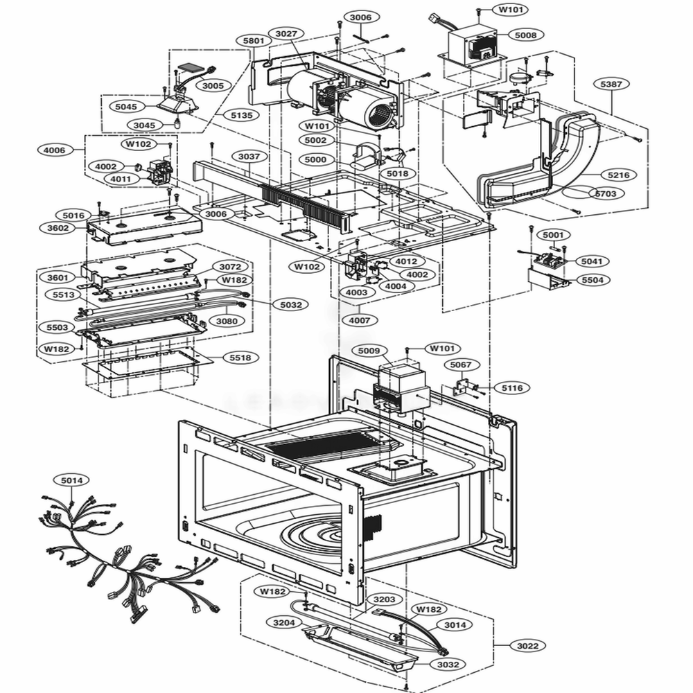 LG Oven Wall Microwave Wire Harness - EAD64845301
