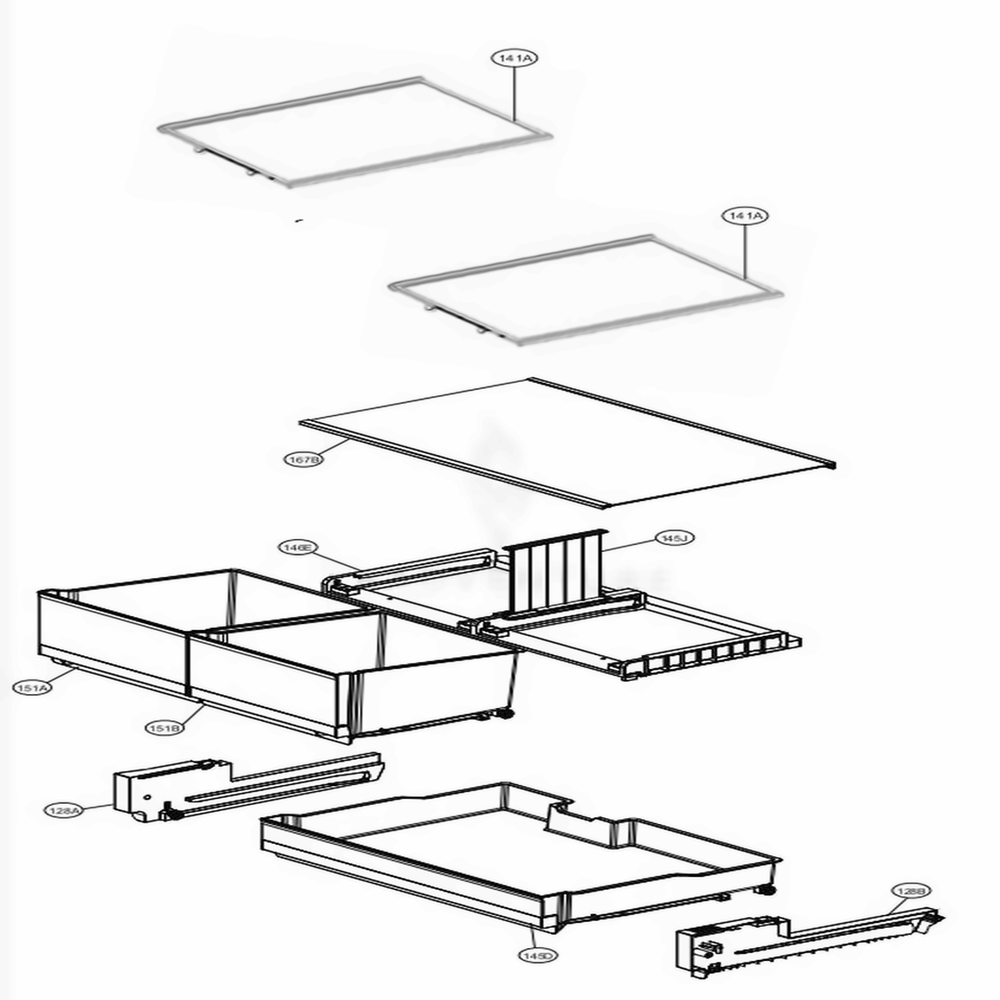 LG Refrigerator Rail Guide - AEC74897814