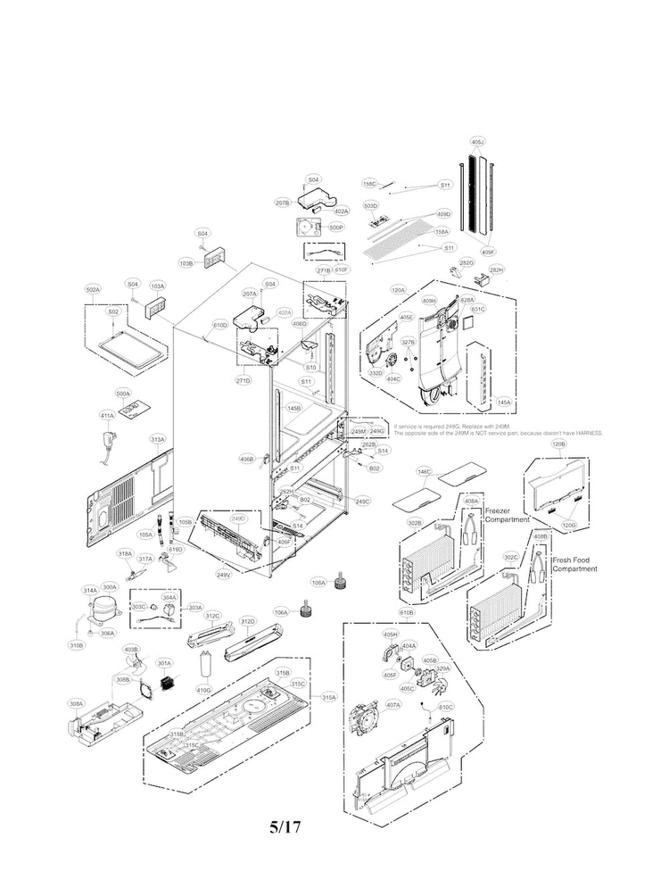 LG Refrigerator Rail Guide - AEC73317814