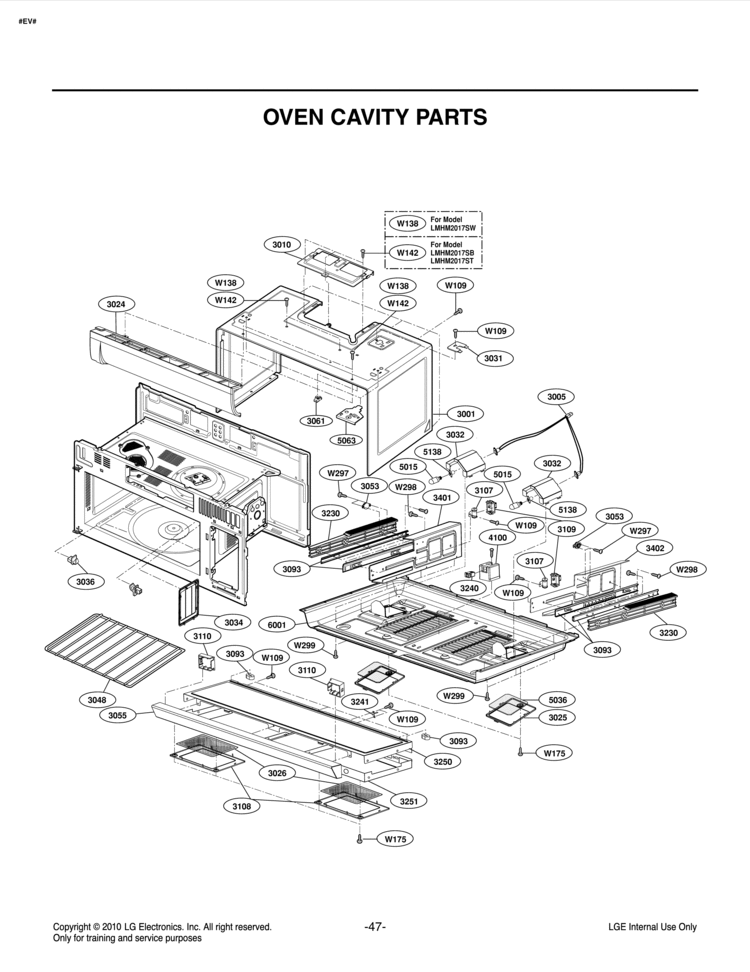 LG Oven-Range Supporter - MJH61953801