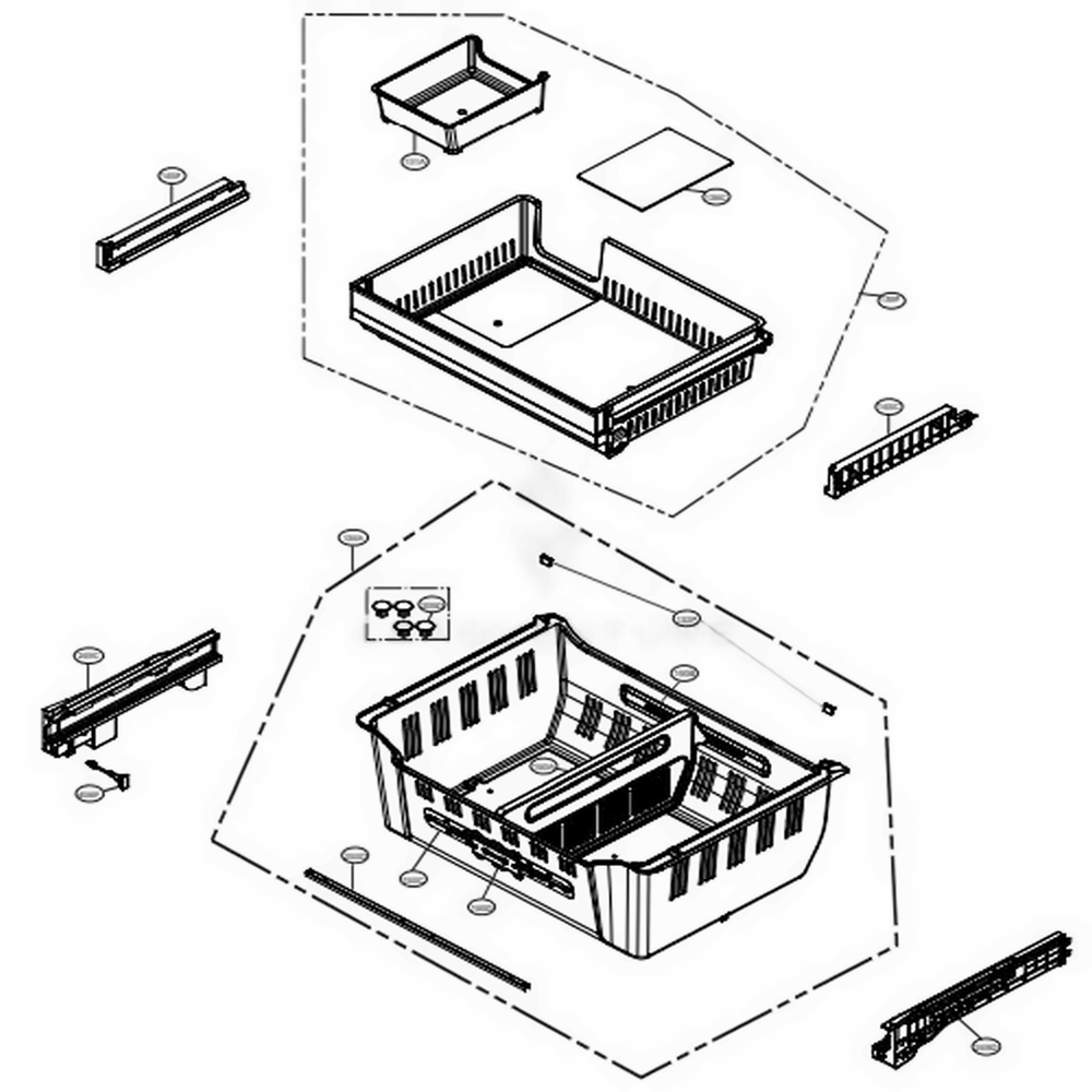 LG Refrigerator Drawer Tray - AJP73334635