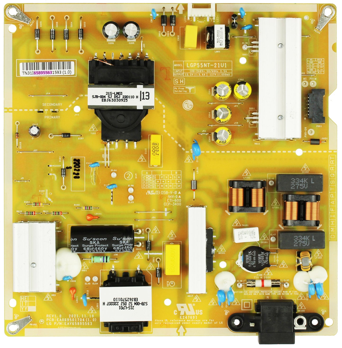Bloc d'alimentation pour téléviseur LG EAY65895563