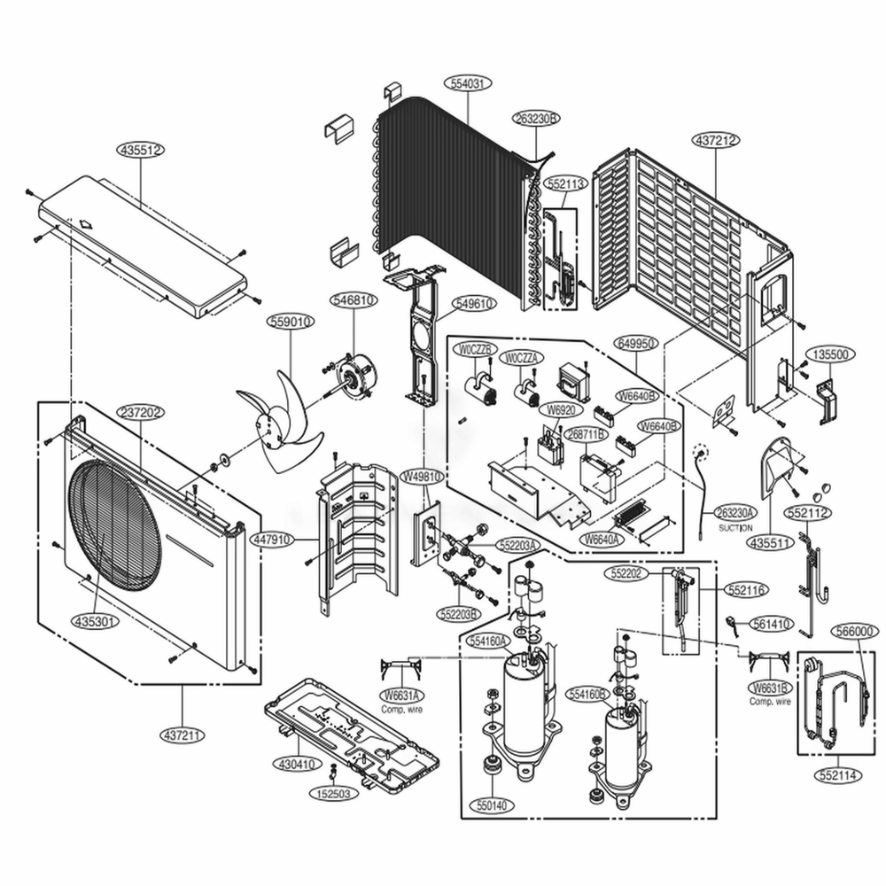 LG Air Conditioner Discharge Grille - MDX62852701