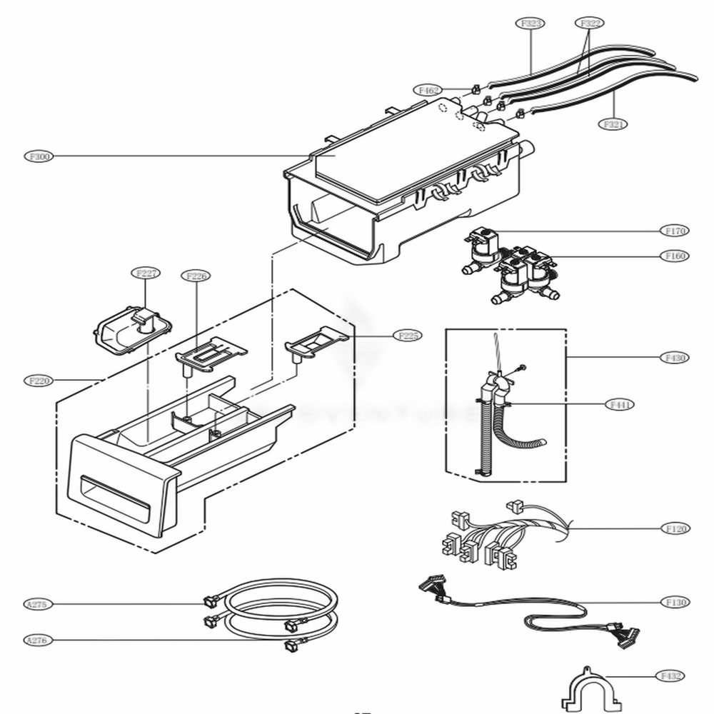 LG Washer Drawer Panel - AGL73856510