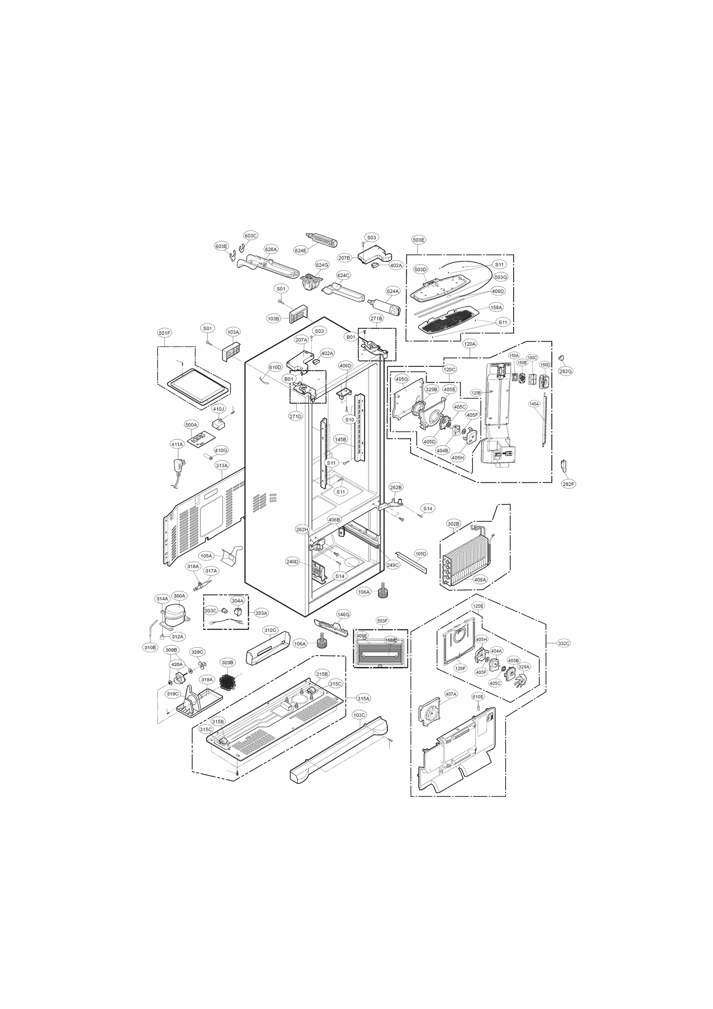 LG Refrigerator Main Pcb - EBR74796449