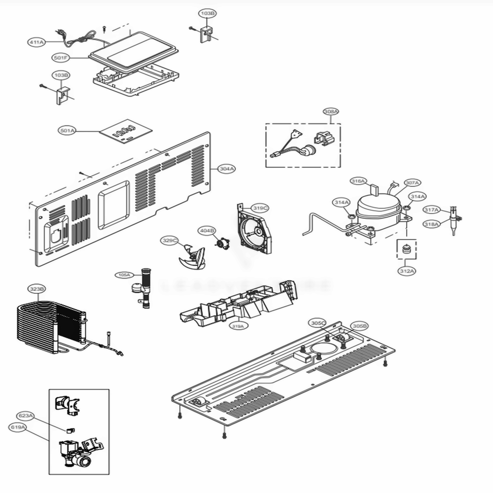 LG Refrigerator Condenser - ACG76384503