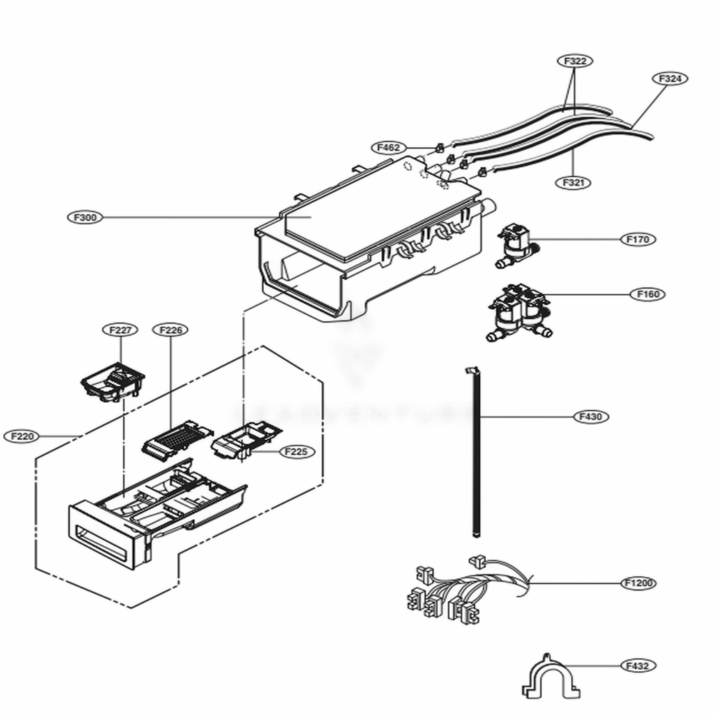 LG Washer Drawer Panel - AGL77376804