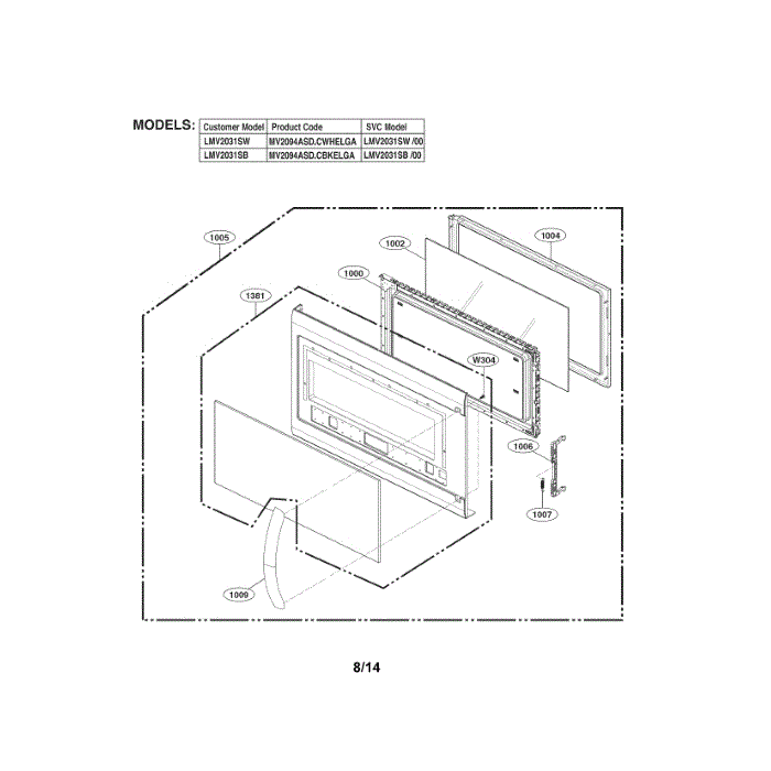 LG Microwave Door - ADC74347104