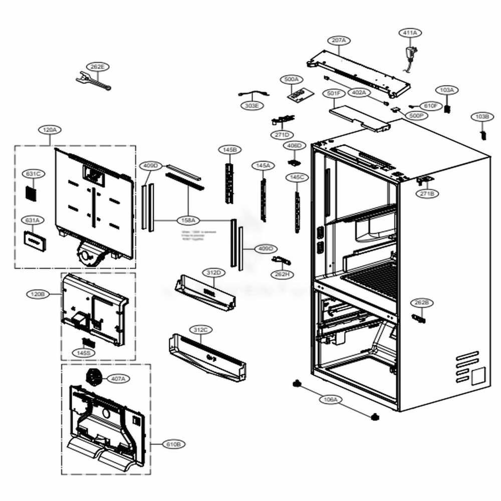 LG ADJ75352103 Refrigerator Multi Duct