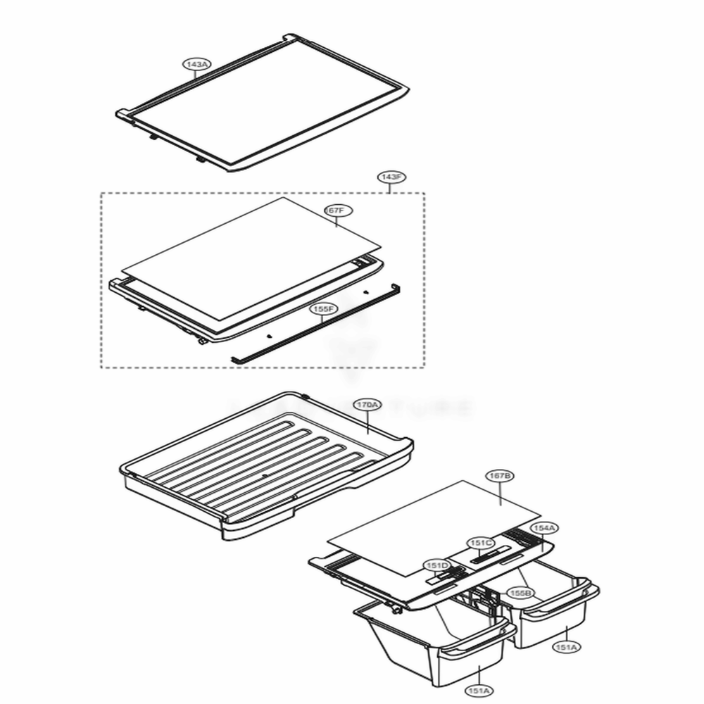 LG Refrigerator Supporter - MJH62739503