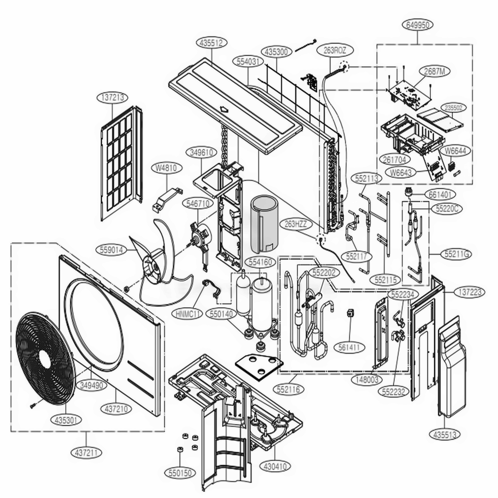 LG Air Conditioner Discharge Grille - MDX61846204