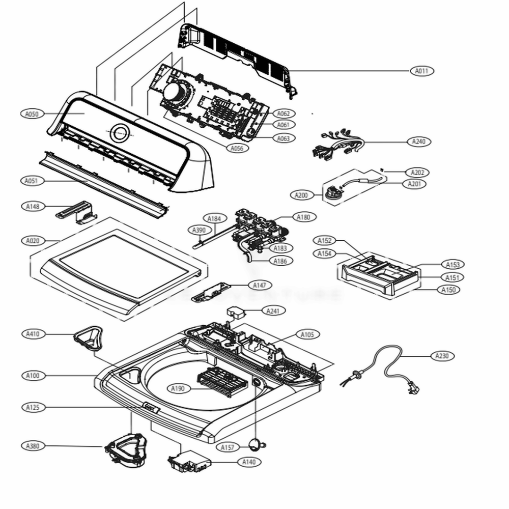 LG Washer Front Panel - AGL75452907