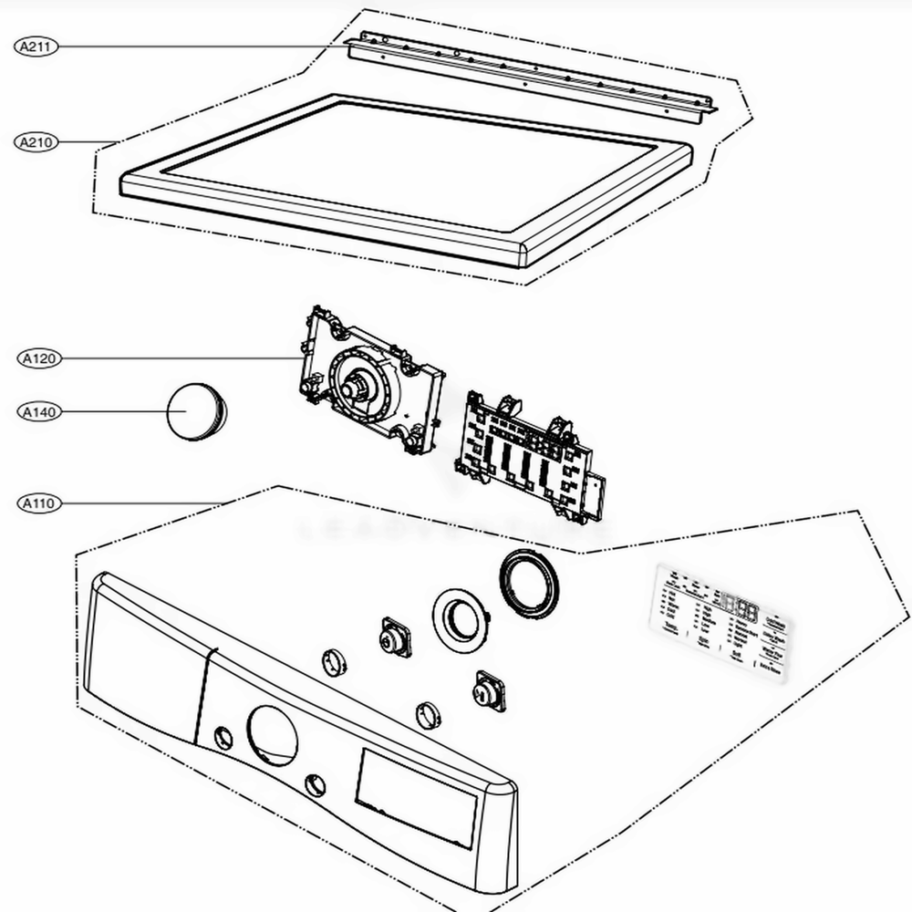 LG Dryer Control Panel - AGL76992523