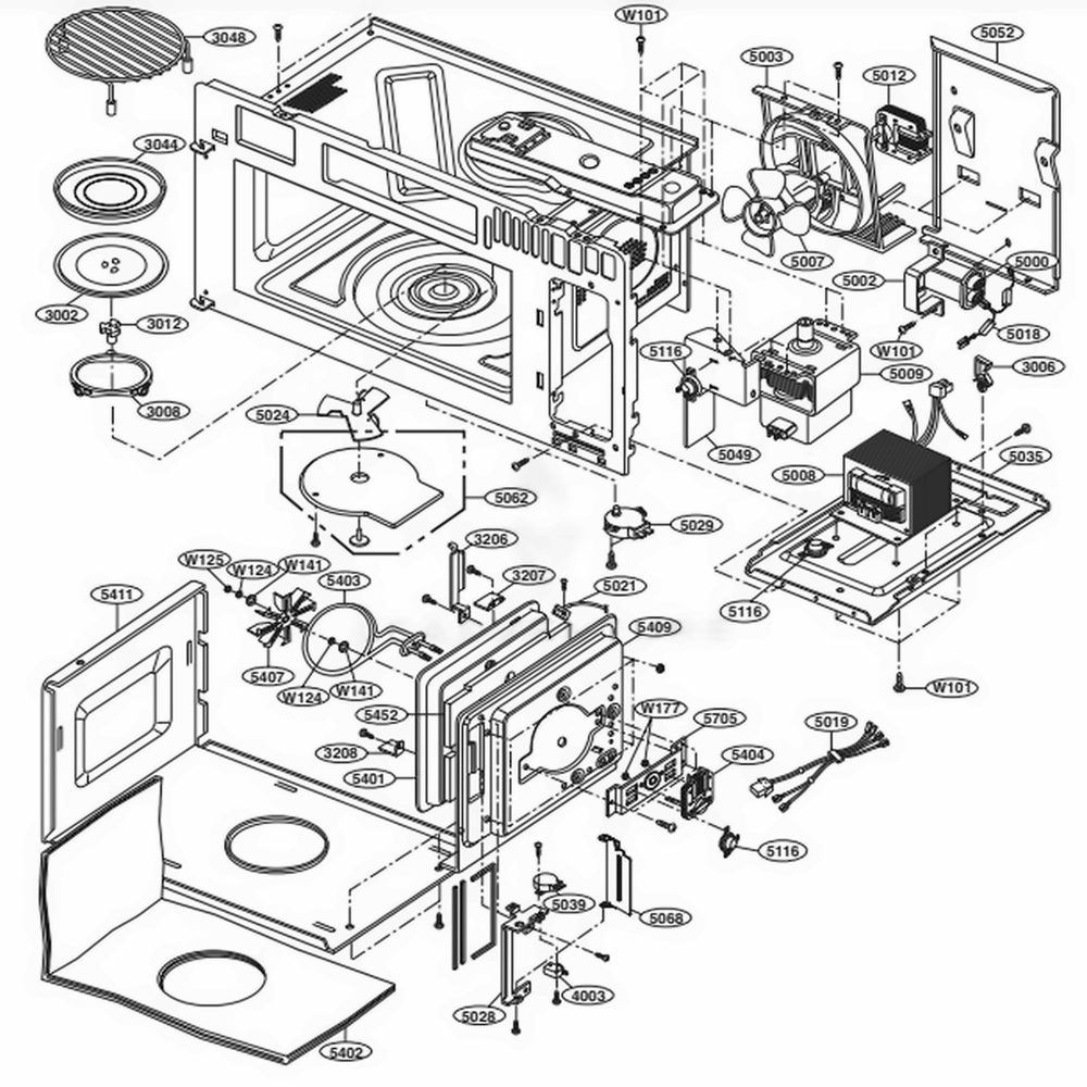 LG Microwave High Voltage Transformer - EBJ60990805