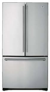 Réfrigérateur à portes françaises à profondeur de comptoir LG LFC21760ST de 20,7 pi³ avec machine à glaçons automatique CustomCube et 2 tiroirs de congélation : acier inoxydable