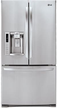 Réfrigérateur à portes françaises LG LFX28978ST de 27,6 pi³ avec 4 tablettes en verre séparées et anti-déversement
