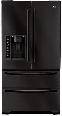 Réfrigérateur à portes françaises LG LMX25984SB de 24,7 pi³ avec 4 tablettes en verre anti-déversement