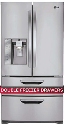 LG LMX31985ST 31 cu. ft. French Door Refrigerator with Double Freezer Drawers
