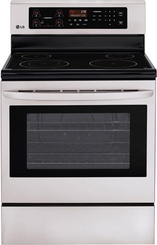 Cuisinière électrique autonome LG LRE3021ST de 30 pouces avec 4 éléments à surface lisse