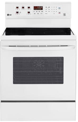 LG LRE3083SW 30 Inch Electric Range with True Convection