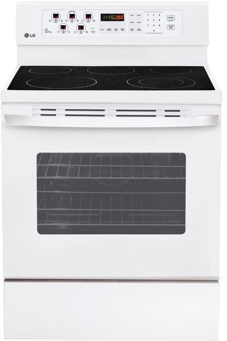 Cuisinière électrique autonome LG LRE3012SW de 30 pouces avec 5 éléments radiants
