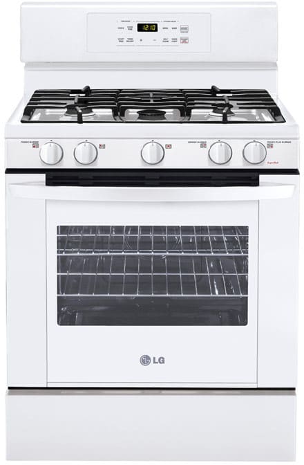 LG LRG3091SW 30 Inch Freestanding Gas Range with 5 Sealed Burners