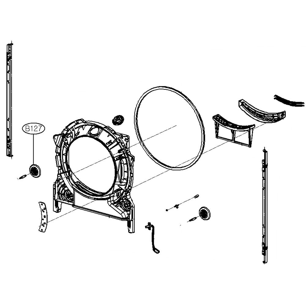 LG Dryer Front Cover - ACQ55944002