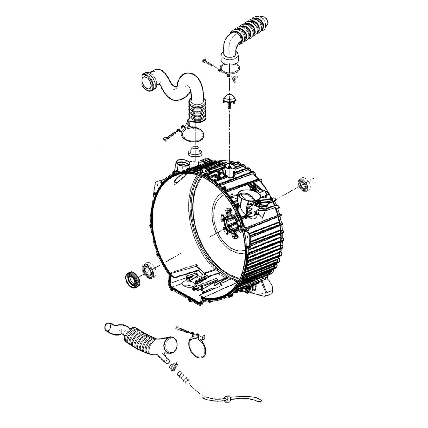 LG Washer Outer Rear Tub - AJQ74174201