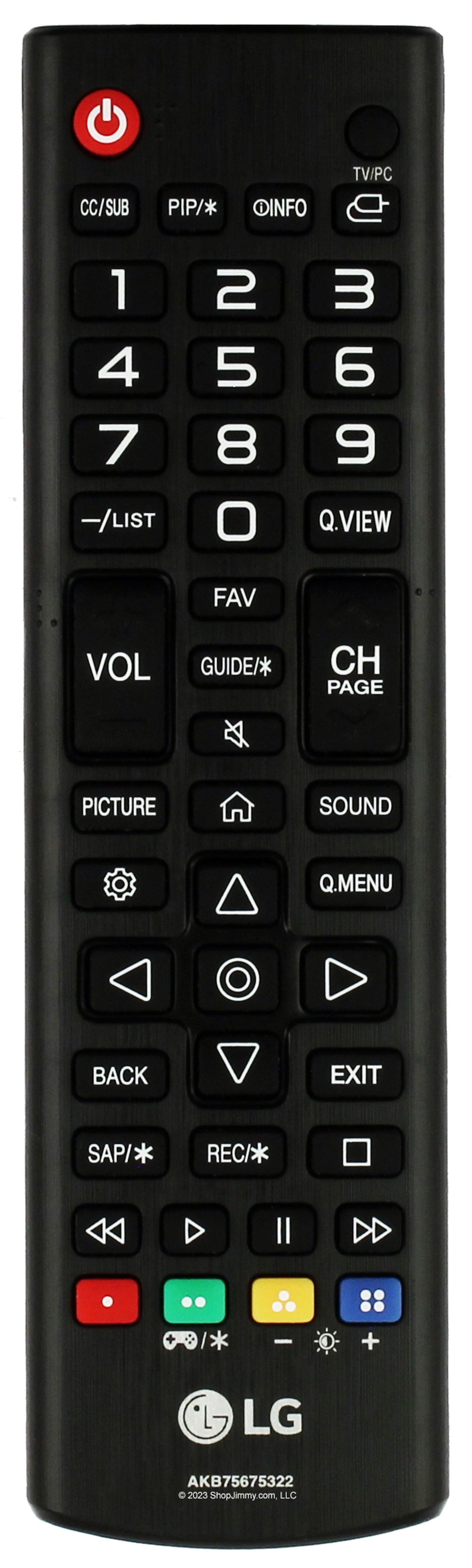 LG Television Remote Controller - AKB75675322