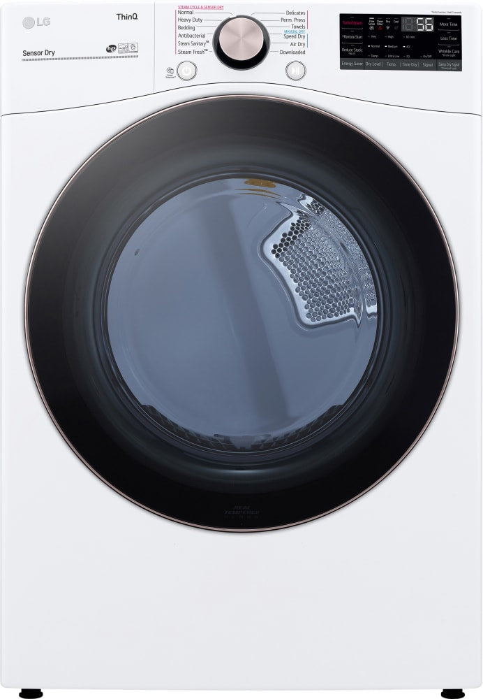 LG DLEX4000W 27 Inch Electric Smart Dryer with 7.4 Cu. Ft. Capacity