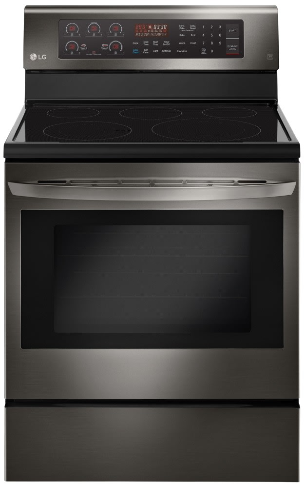 Cuisinière électrique autonome LG LRE3194BD de 30 pouces avec convection véritable