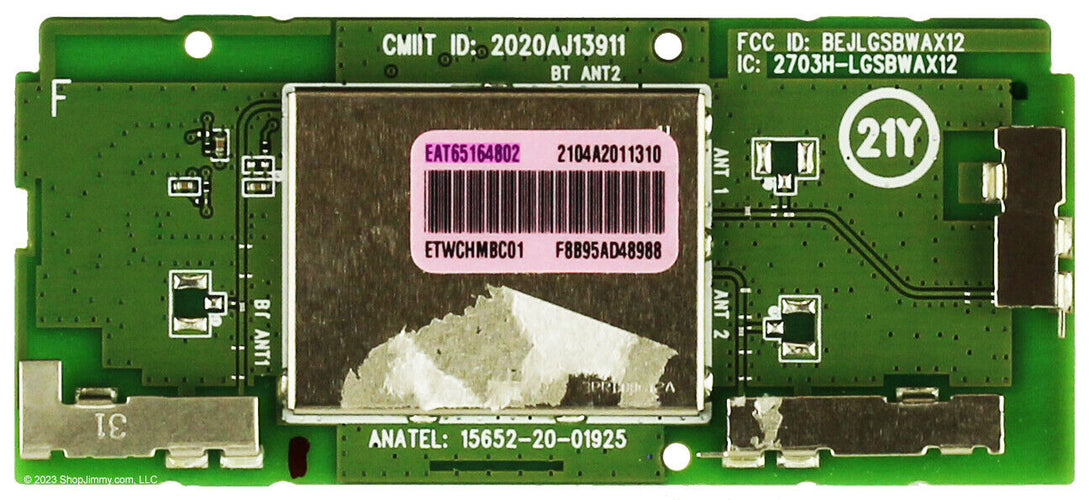 Module wifi / Bluetooth télé Lg 55EG9109-ZB Référence: EAT62093301 Module wifi / Bluetooth télé Lg 55EG9109-ZB Référence: EAT62093301