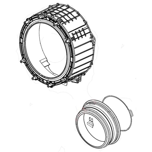 Couvercle de cuve de lave-linge LG ACQ87456602