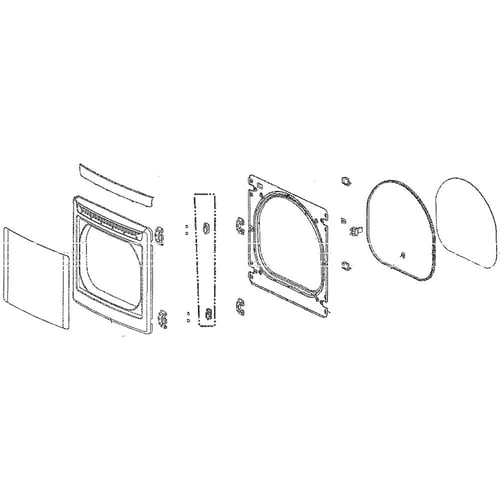 LG Dryer Door - ADC72922706