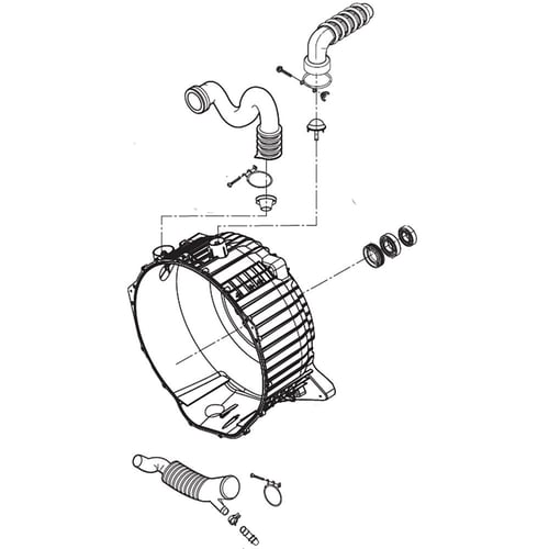 LG Washer Tub Assembly, Outer - AJQ73993814