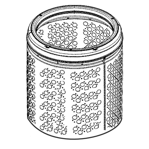 Ensemble de cuve de lave-linge LG AJQ74034501, intérieur