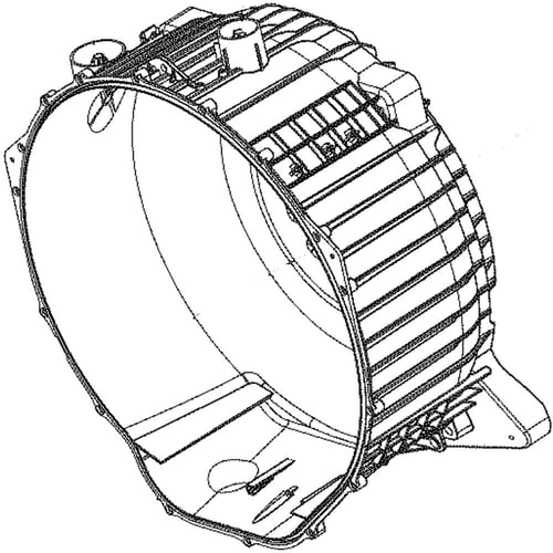 Cuve extérieure de laveuse LG AJQ74053903
