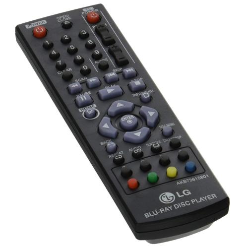 LG BluRay-DVD Player Blu-Ray Remote Control Akb7361 - AKB73615801