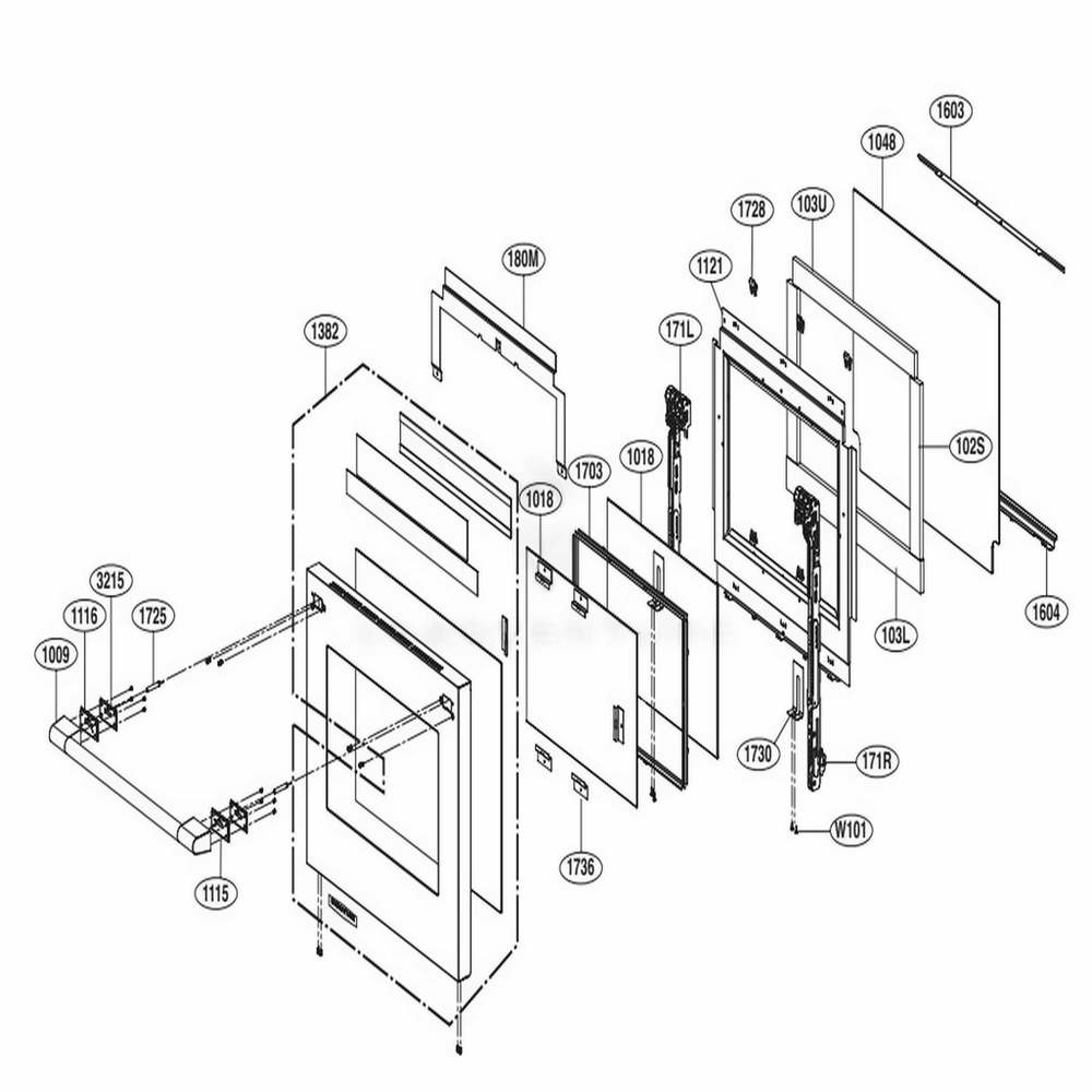 LG MKC66399502 Glass Window