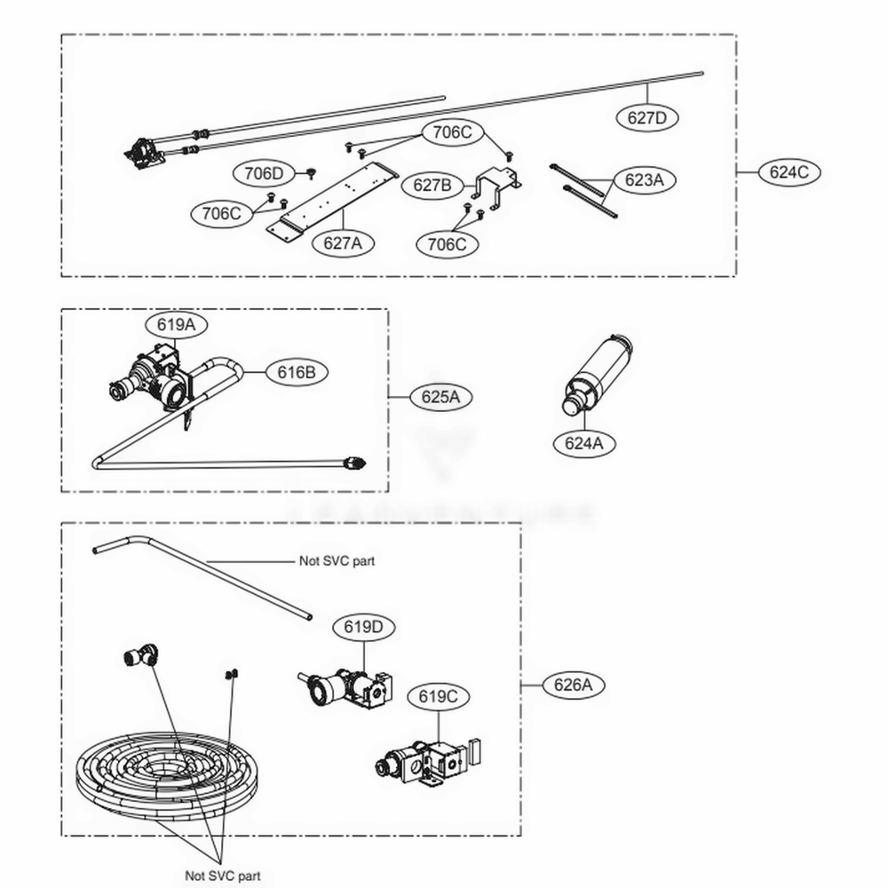  LG ADQ75133303 Refrigerator Water Filter Assembly