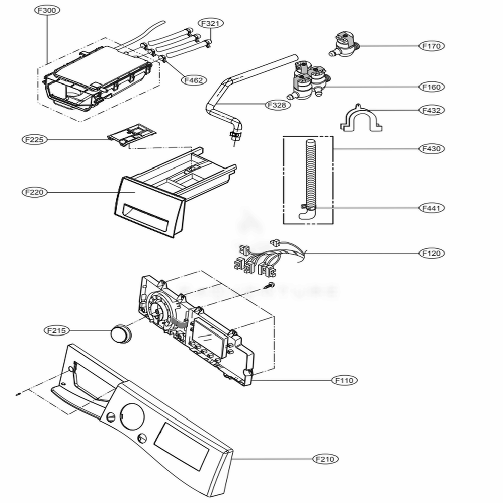 LG ACZ70035094 Washer Dispenser Assembly