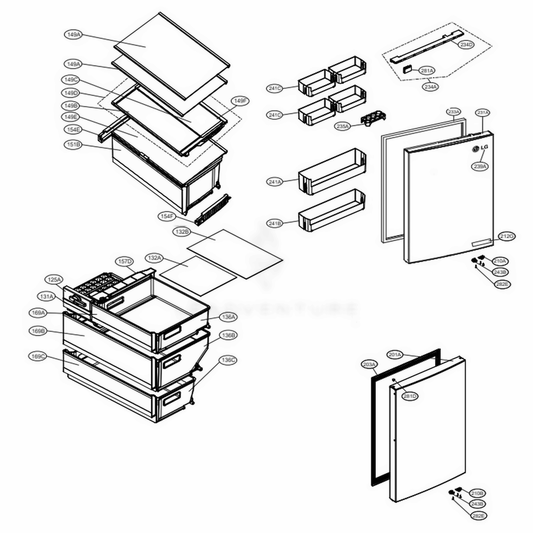 LG Refrigerator Drawer Cover - MCK68045503