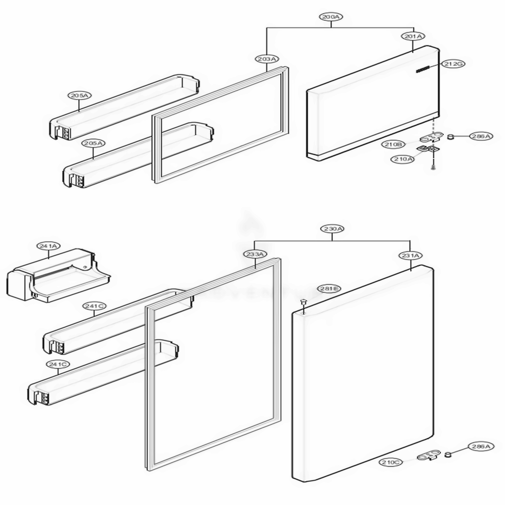  LG AAP73711402 Door Basket Assembly