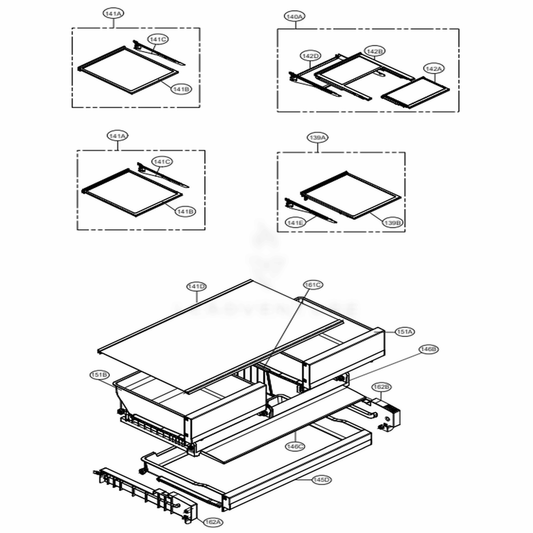 LG Refrigerator Rail Guide - AEC74897803