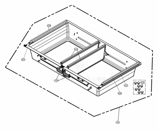 LG AJP74154610 Refrigerator Tray Assembly, Drawer