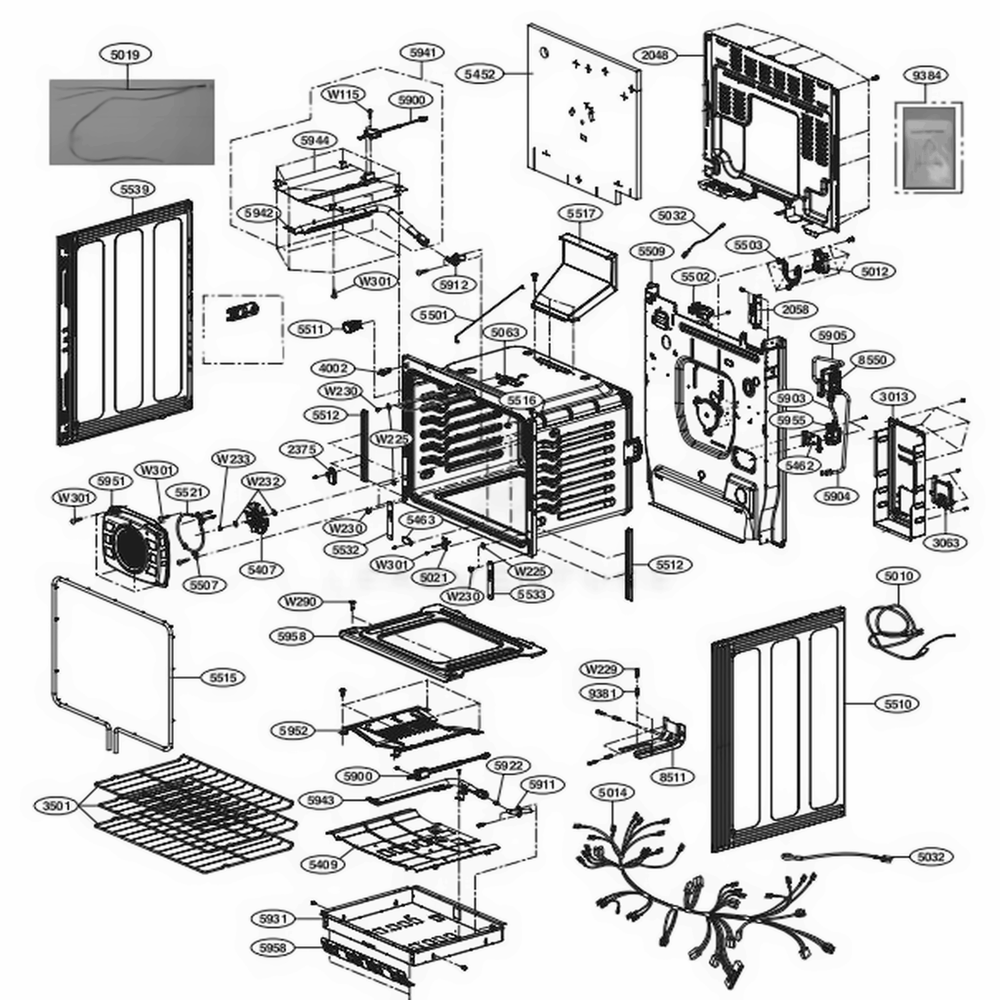 LG MCK71167102 Range Cover, Rear