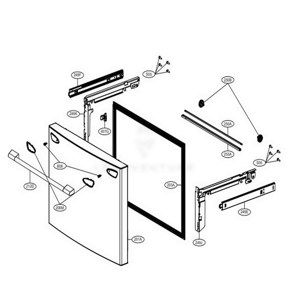 LG ADD74775906 Door Foam Assemblyfreezer