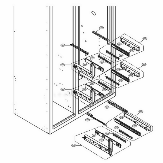 LG MEA62412201 Refrigerator Rail Guide