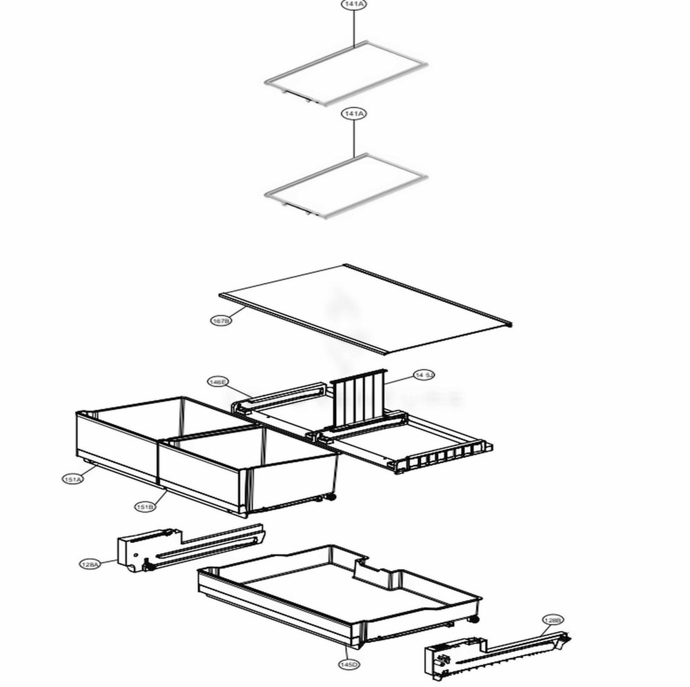 LG MHL64691701 Refrigerator Shelf