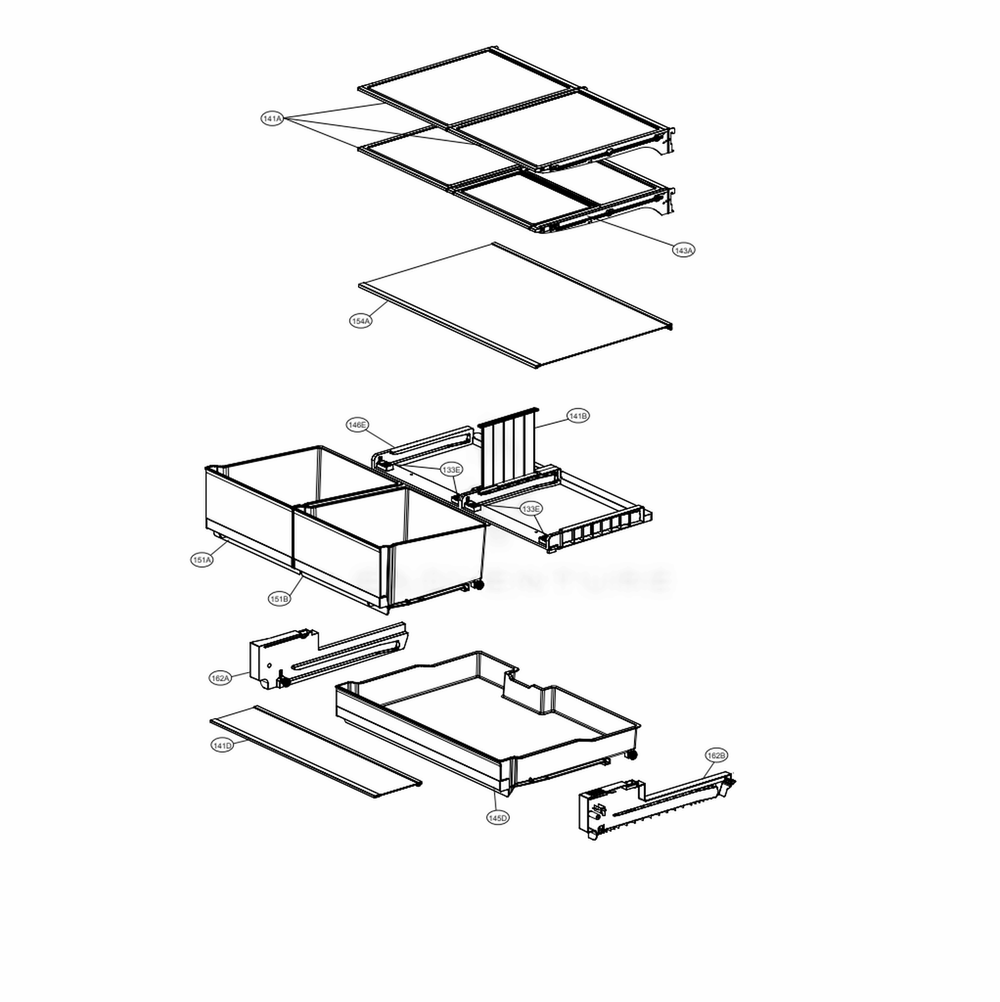 LG AHT73233954 Shelf Assembly